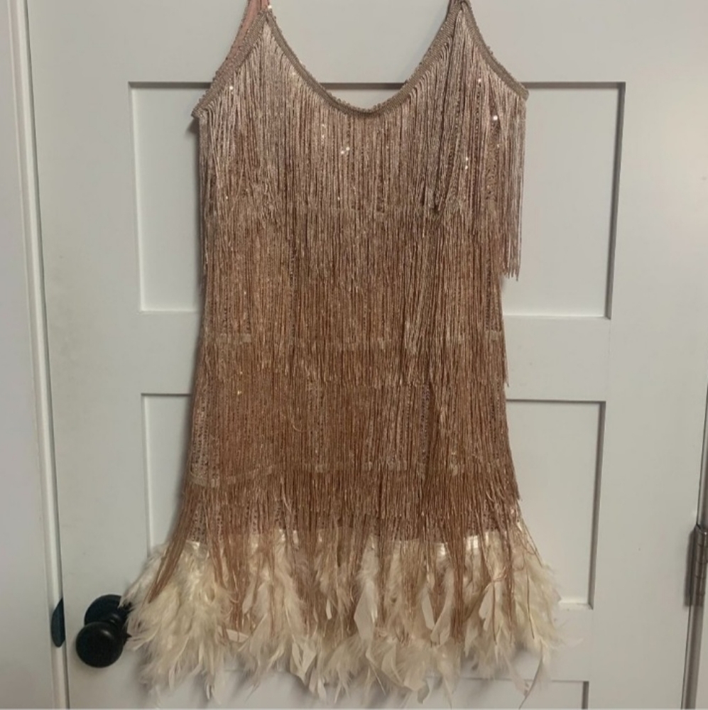 💋 Mini Fringe Dress